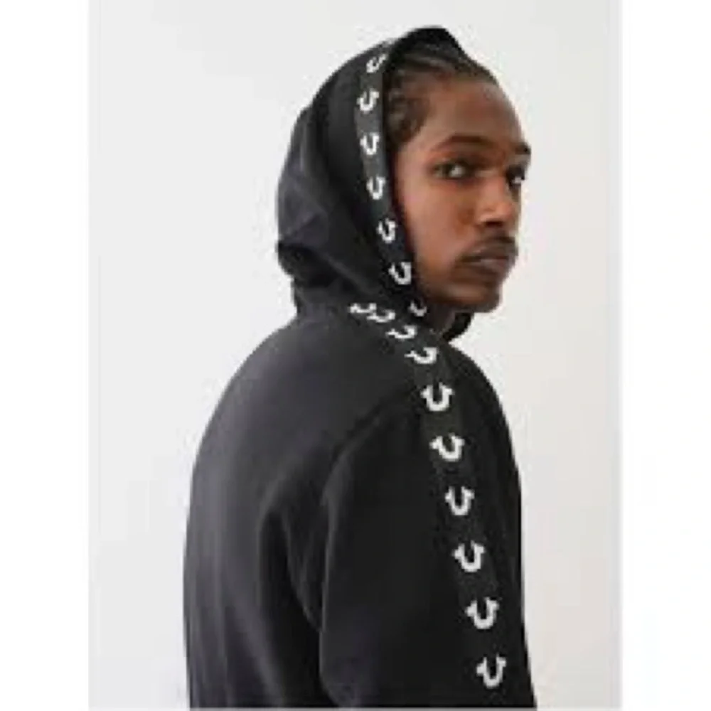 True Religion LOGO TAPE TRIM ZIP HOODIE XL